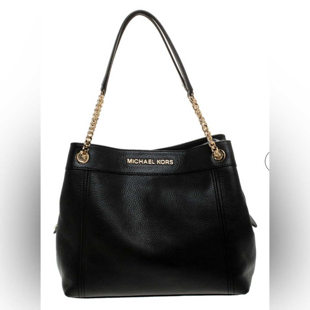 Michael Kors Jet Set Large Pebbled Leather Chain Tote